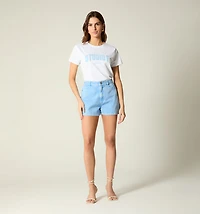 HIGH WAIST FIVE-POCKET SHORTS