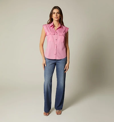 BASIC SLEEVELESS BLOUSE