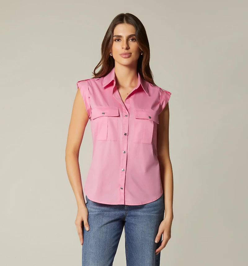 BASIC SLEEVELESS BLOUSE