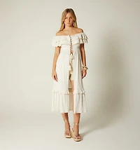MAXI BLOUSE OFF-THE-SHOULDER
