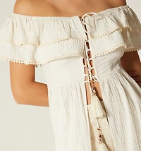 MAXI BLOUSE OFF-THE-SHOULDER