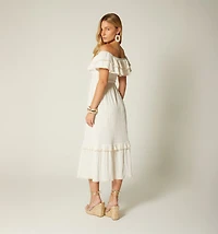 MAXI BLOUSE OFF-THE-SHOULDER