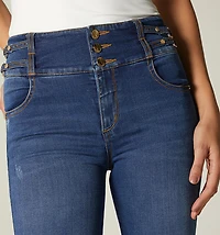 HIGH-WAIST ULTRASLIM JEANS WITH HARDWARE
