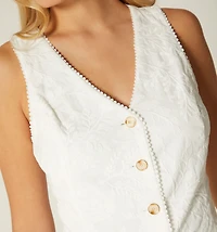 V-NECK VEST WITH BUTTONS