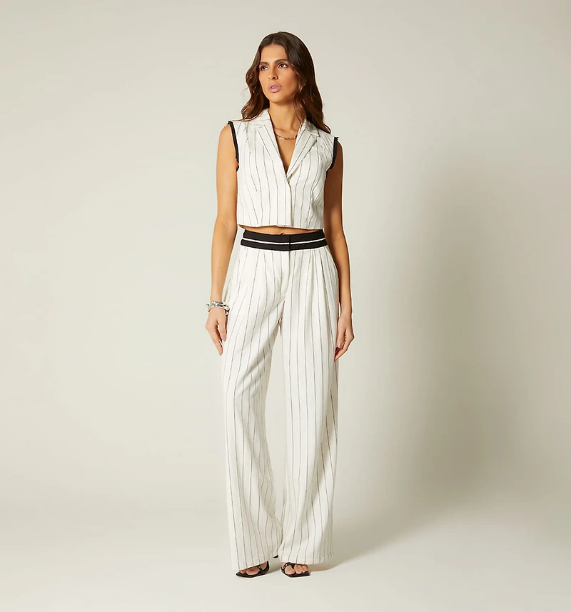 PANTS WITH CONTRAST WAISTBAND