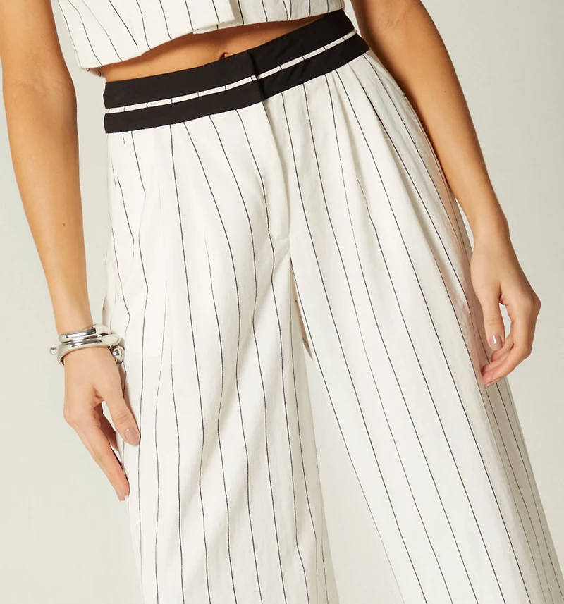 PANTS WITH CONTRAST WAISTBAND