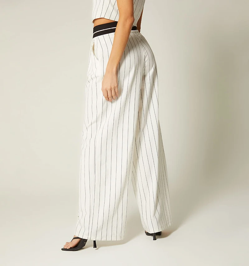 PANTS WITH CONTRAST WAISTBAND