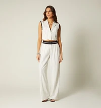 PANTS WITH CONTRAST WAISTBAND