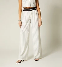 PANTS WITH CONTRAST WAISTBAND