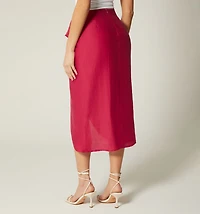 MIDI SKIRT WITH GATHERING