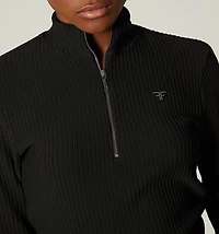 THREE-QUARTER SLEEVE TURTLENECK BLOUSE