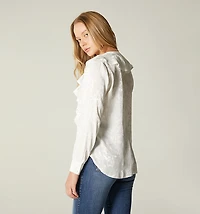 SHIRT BLOUSE WITH CONTRAST PIPING