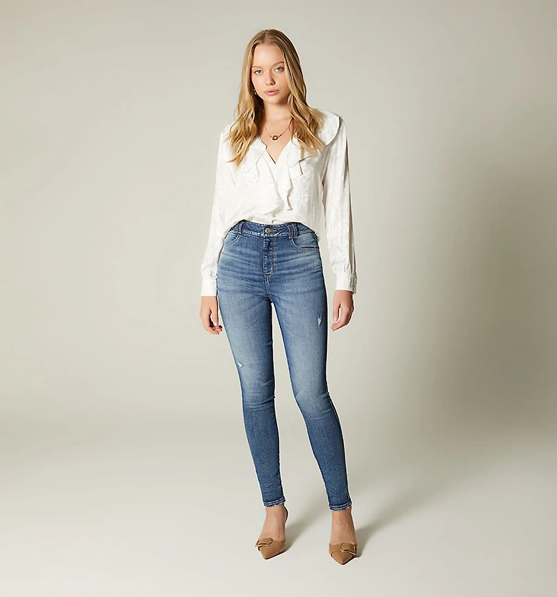 SHIRT BLOUSE WITH CONTRAST PIPING