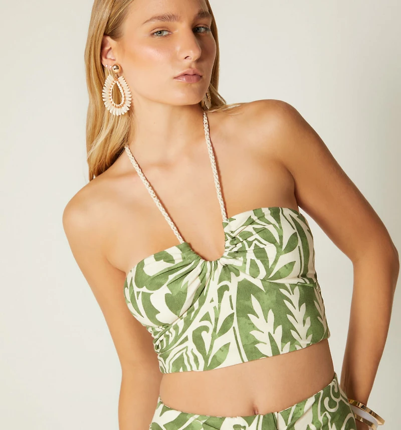 CROP TOP WITH CORD TIE