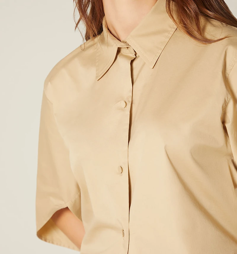 THREE-QUARTER SLEEVE BLOUSE WITH BUTTONING