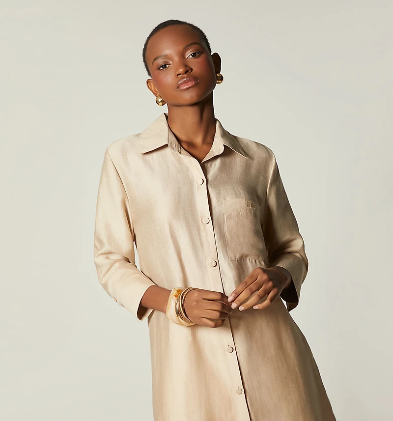 Maxi Blouse Three-Quarter Sleeve