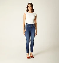 STRAIGHT LEG MID-RISE JEAN WITH TAPE