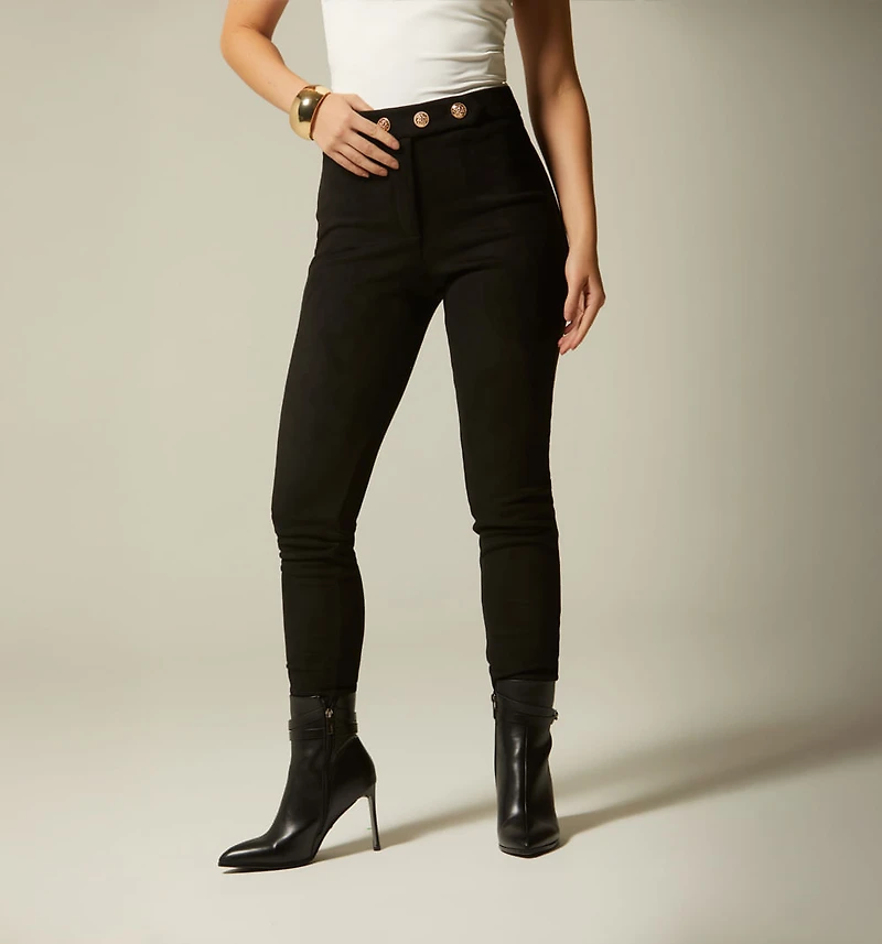 HIGH-WAISTED LEGGINGS WITH BUTTONS