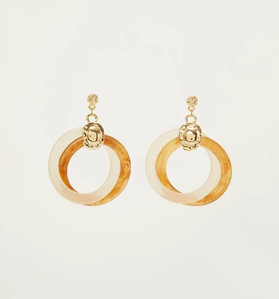 HOOP EARRINGS BICOLOR RESIN