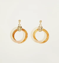 HOOP EARRINGS BICOLOR RESIN