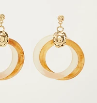HOOP EARRINGS BICOLOR RESIN