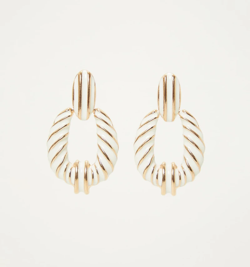 TWISTED ENAMEL EARRING