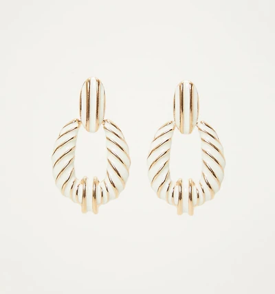 TWISTED ENAMEL EARRING
