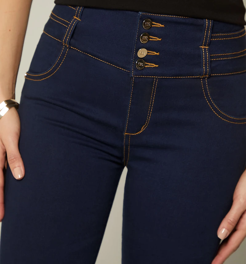 High Waist Ultraslim Jean Waistband Cuts