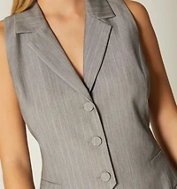 VEST WITH COVERED BUTTONS