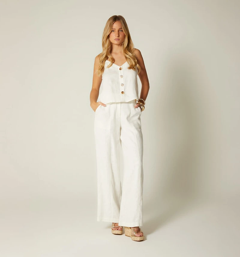 HIGH-WAISTED PALAZZO WITH POCKETS