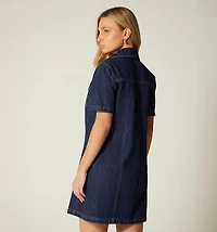 SHORT DRESS WITH SLEEVES AND EYELETS
