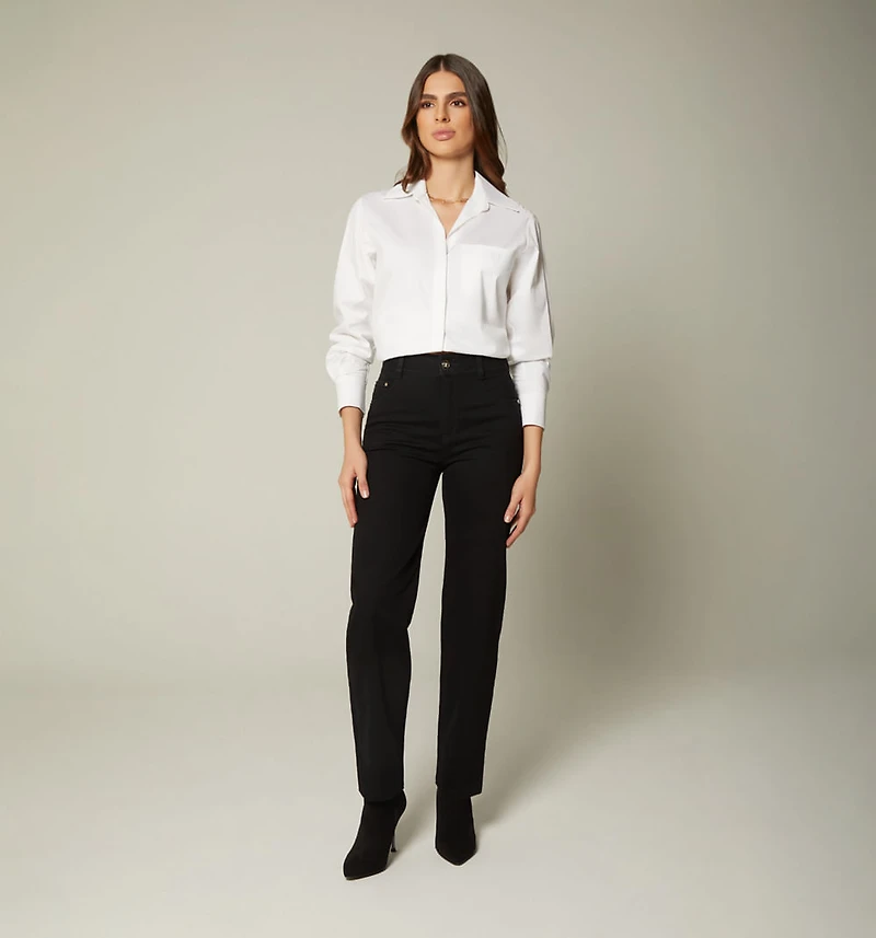 HIGH WAIST GIRLFRIEND JEAN FIVE POCKET