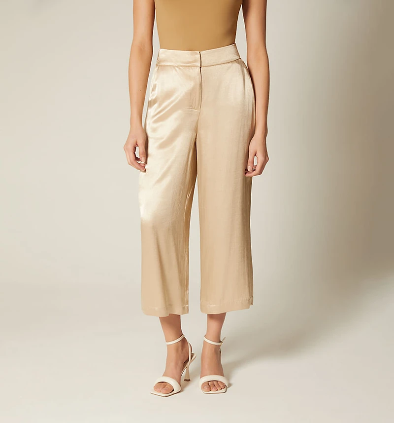 HIGH-WAISTED CULOTTE PANTS