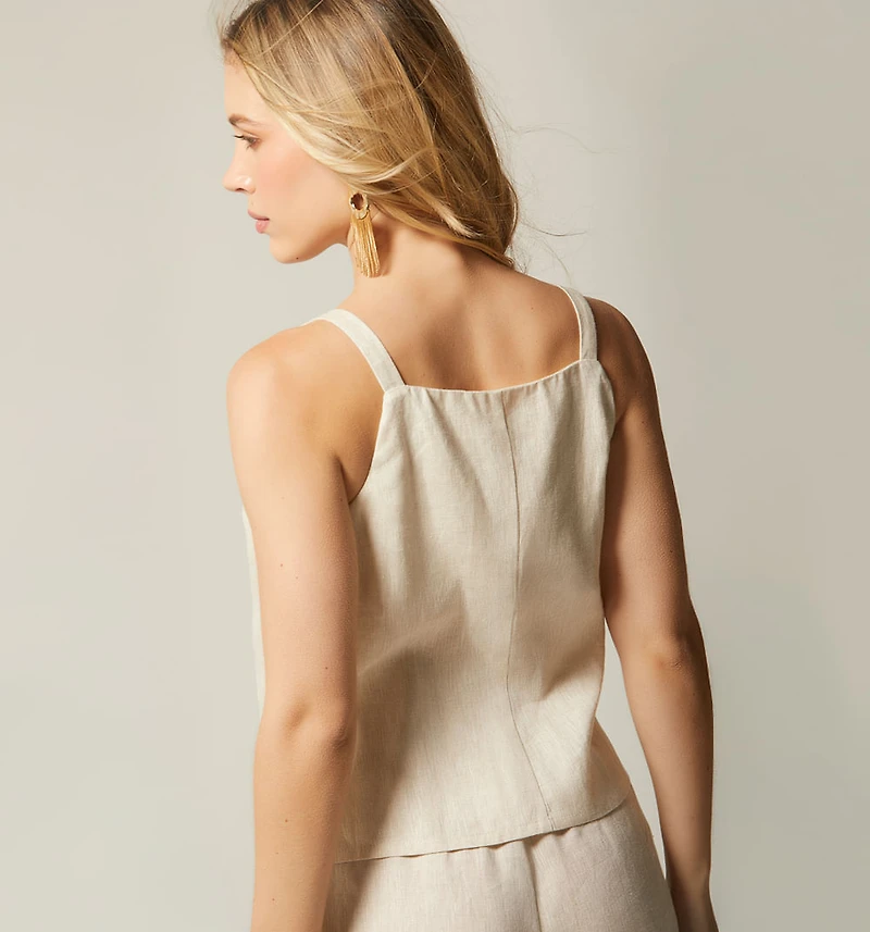 STRAPPY V-NECK BLOUSE