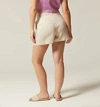 HIGH WAIST SHORTS WITH DIAGONAL POCKET