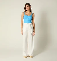 HIGH-WAIST PALAZZO WITH POCKETS