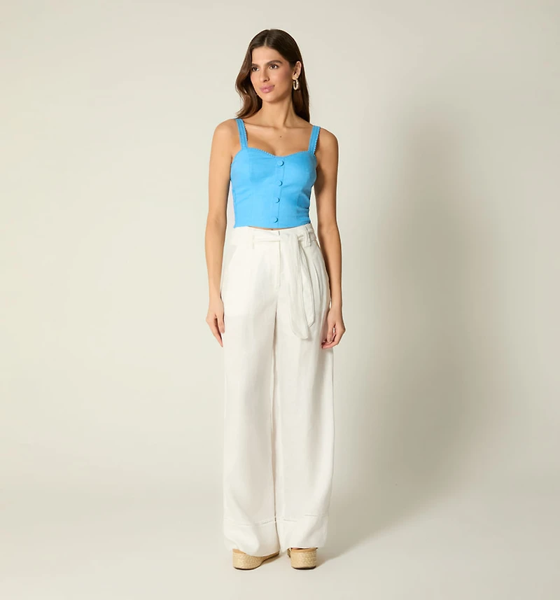 HIGH-WAIST PALAZZO WITH POCKETS