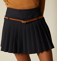 SHORT PRINCESS SKIRT WITH WAISTBAND AND BELT
