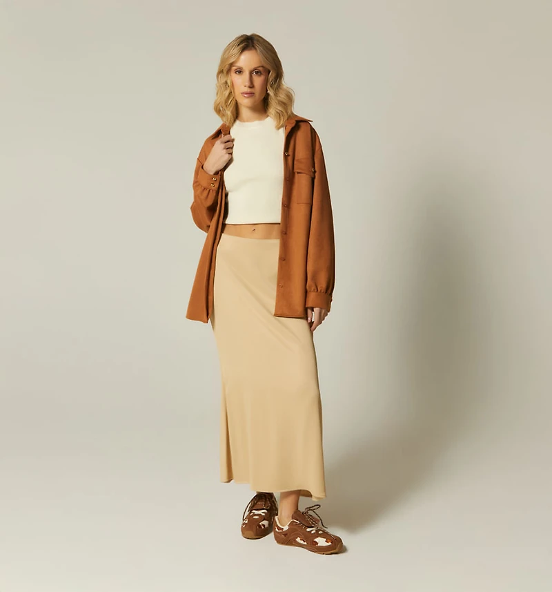 MIDI SKIRT WITH BELT