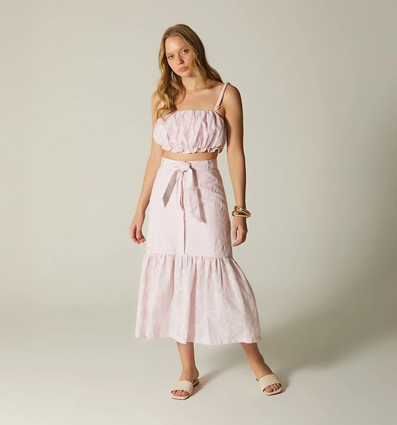 MIDI LENGTH SKIRT WITH POCKETS