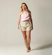 SHORT PRINCESSES WITH BRAID DETAIL ON WAISTBAND