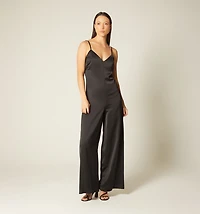 LONG PALAZZO JUMPSUIT V-NECK