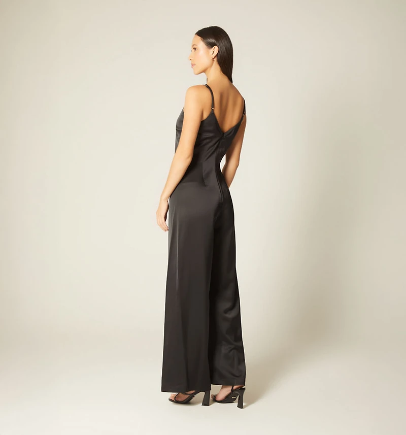 LONG PALAZZO JUMPSUIT V-NECK