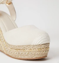 JUTE PLATFORM SANDAL WITH LUREX AND CAP