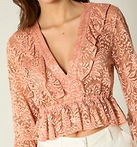 THREE-QUARTER SLEEVE BLOUSE
