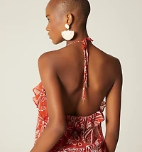 HALTER BLOUSE WITH RUFFLE