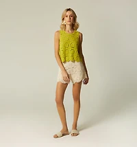 SLEEVELESS CROCHET BLOUSE