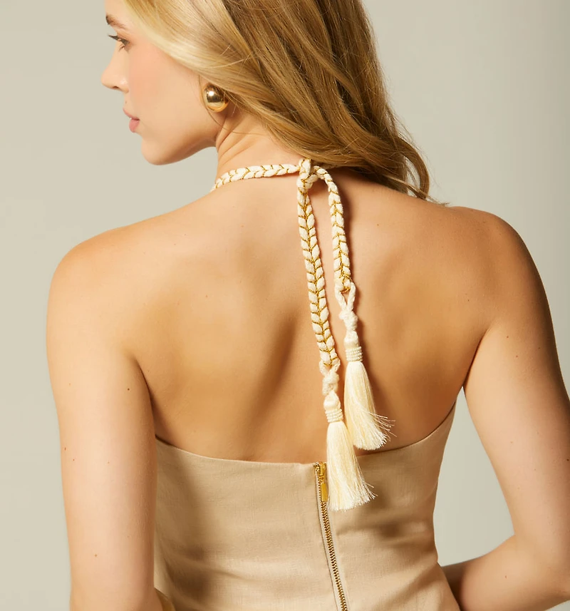 SPAGHETTI STRAP BLOUSE WITH DETAIL