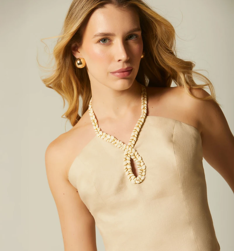 SPAGHETTI STRAP BLOUSE WITH DETAIL