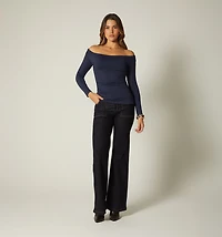 LONG SLEEVE OFF-SHOULDER BLOUSE